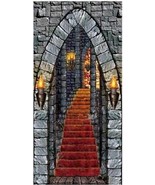Gothic CASTLE ENTRANCE DOOR COVER Medieval Party Wall Poster Mural Decor... - £5.96 GBP