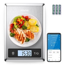 Renpho Digital Food Scale, Kitchen Scale Weight Grams And Oz, Stainless Steel - £31.96 GBP