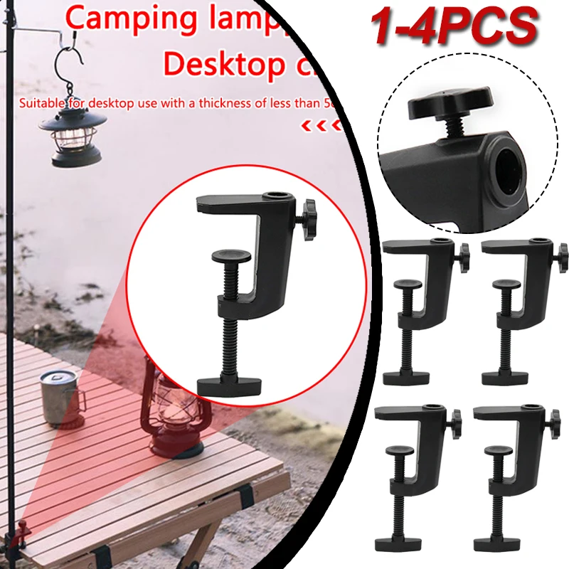 1-5pcs Portable Lantern Stand Clip For Light Pole Table Fixing Aluminum Alloy - £9.98 GBP+