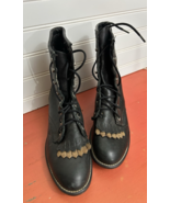 LAREDO Roper Womens 6M Black Leather Kiltie Western Riding Boots Lace Up... - $1,093.24 MXN