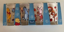 Vintage Winnie The Pooh Disney 8 oz Juice Glasses Set of 4 Anchor Hocking new - £27.24 GBP