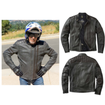 Scorpion Black Biker Armored Padded Motorcycle Leather Jacket For Men&#39;s - £120.18 GBP