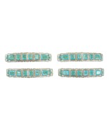 Set Of 4 Southwestern Turquoise Rocks Braided Ropes Cabinet Bar Pulls 6.5&quot;L - £24.38 GBP