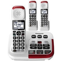 Panasonic KX-TGM420W Amp Cordless Phone Answering Machine and (2) Extra Handsets - £198.63 GBP