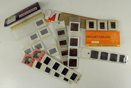 Vintage Lot Souvenir Travel Slides Niagara Falls Vatican City Rome Quebe... - $17.84