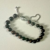 .925 Sterling Silver Spiritual Bead's Red Tiger Eye Ball Bracelet David ... - $395.98