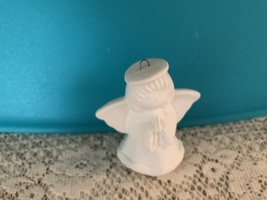 D2 - Angel Ornament Ceramic Bisque Ready-to-Paint, You Paint - $2.75