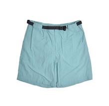 LL Bean Nylon Shorts Mens L Blue Belted Hiking Baggies Outdoor Athletic - £12.84 GBP