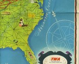TWA Trans World Airlines Air Routes Map United States Europe Africa &amp; In... - $445.05