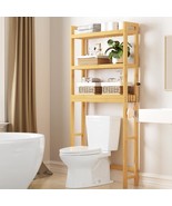 Smiry Over The Toilet Storage, Bamboo 3-Tier Over Toilet Bathroom, Natural - $94.98