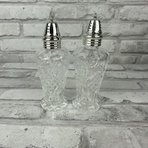 Godinger DUBLIN Crystal Salt and Pepper Shakers with Metal Lids - £9.85 GBP