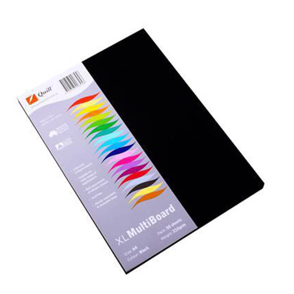 Quill Black Surface Board 210gsm (Pack of 50) - $38.62
