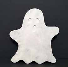 NEW RARE Williams Sonoma White Marble Ghost Shaped Cheese Board 13&quot; x 14... - £118.29 GBP