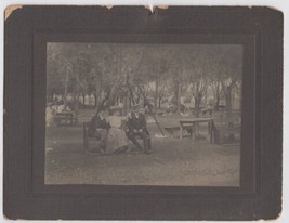 Vintage Photo Park Bench Picnic Table - £3.06 GBP