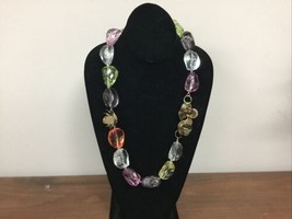 Vintage Unique Beaded Necklace Multi Colored Odd Shaped Beads Statement ... - $376.98 MXN