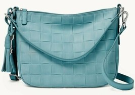 Fossil Jolie Crossbody Shoulder Bag Turquoise Blue Leather ZB1508441 NWT $198 - $103.93