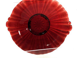 Royal Ruby Old Cafe 8 Inch Candy Dish Mint Depression Glass - £20.09 GBP