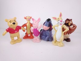 6 Disney Winnie The Pooh Cake Topper Figures: Tigger Piglet Eeyore Rabbi... - $11.65