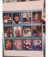 12 card 1991 Tuff Stuff Uncut Sheet Bo Jackson Larry Bird Warren Moon Ai... - $49.49