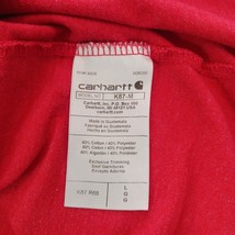 Carhartt K87 R68 Loose Fit Mens Red Cotton Blend Workwear Short Sleeve T-Shirt L image 4