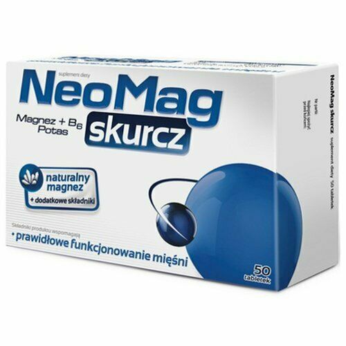 NeoMag Skurcz CRAMP magnesium pills 50ct. -FREE SHIPPING - $10.99