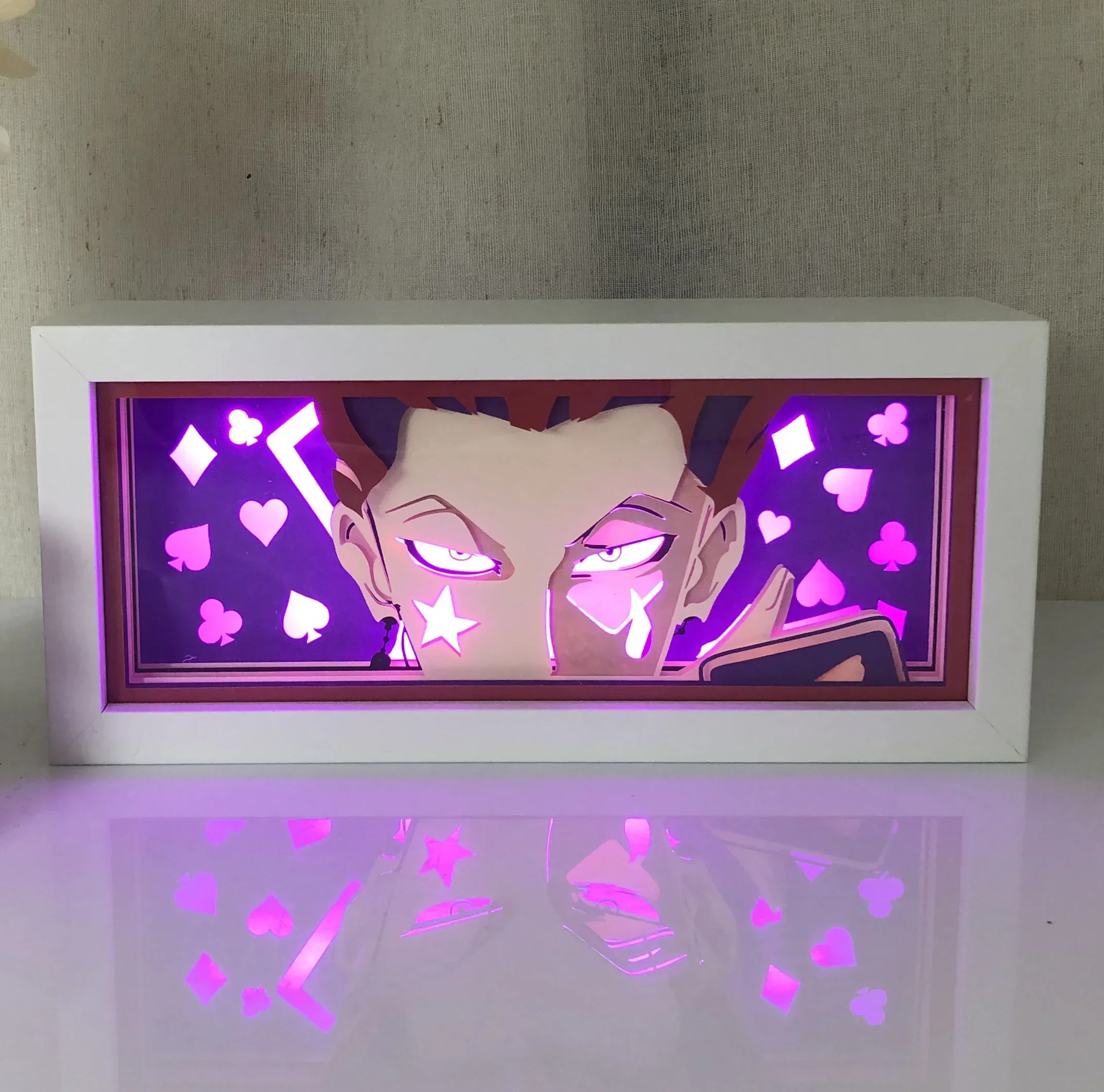 3D Led Anime Shadow Lamp Night Light  Laser Carving Paper Lamp Table Lamp Room - £16.87 GBP+