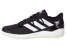 Adidas Adizero Afterburner 8 Turf Baseball Shoe, Black/Silver/White, Size 14 - $85.69