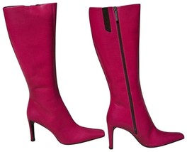 Donald Pliner Couture Fuchsia Calf Leather Boot Shoe New Full Side Zippe... - $170.00
