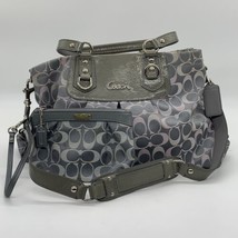 COACH Ashley Sig Sateen Large Satchel Handbag Purse No. A1375-F18450 W/Wristlet - £44.82 GBP