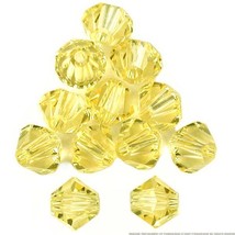 12 Jonquil Bicone Swarovski Crystal Beads 5301 6mm New - £6.74 GBP