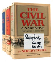 Shelby Foote The Civil War : A Narrative In 3 Volumes Signed Fort Sumter To Perr - £2,465.16 GBP