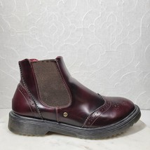 Electric Karma London Boots Womens 9.5 Burgundy Chunky Ankle Round Toe Oxfords - $43.83