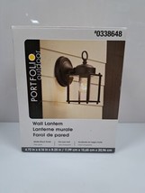 Portfolio Outdoor Wall Lantern Matte Black Finish and Clear Glass 4.7x6.1x8.25" - $21.24