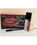 Bellapierre Kiss PROOF Lip Creme Lipstick, Liner &amp; Finish Set METALLIC R... - $24.12