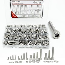 1160 Pcs M3/M4/M5/M6 Metric Hex Head Socket Cap Bolt &amp; Nut, Length 6 To 35 Mm - £30.22 GBP