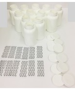 Plastic Bottles Set of 12 HDPE 200cc pill packer bottle. With caps and seals. - $20.78