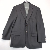 Stafford Black Textured Blazer Men&#39;s 42R Wool Blend Sports Coat Jacket F... - $40.00