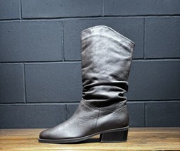 Vintage St. John’s Bay Slouchy Brown Leather Square Toe Boots Women’s 10 B - £31.39 GBP