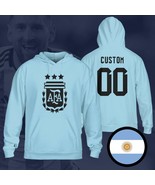 Argentina Custom Name Champions 3 Stars FIFA World Cup 2022 Light Blue H... - $68.37 CAD+