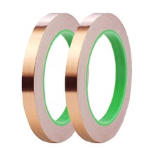 2 Pack Copper Foil Tape,(0.5Inch X 66 Ft) Double-Sided Conductive Copper Tape Wi - £18.97 GBP