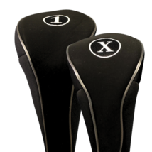 New Black Neoprene Zipper Driver #1 X Wood Golf Club Set Head Covers Hea... - €12,87 EUR