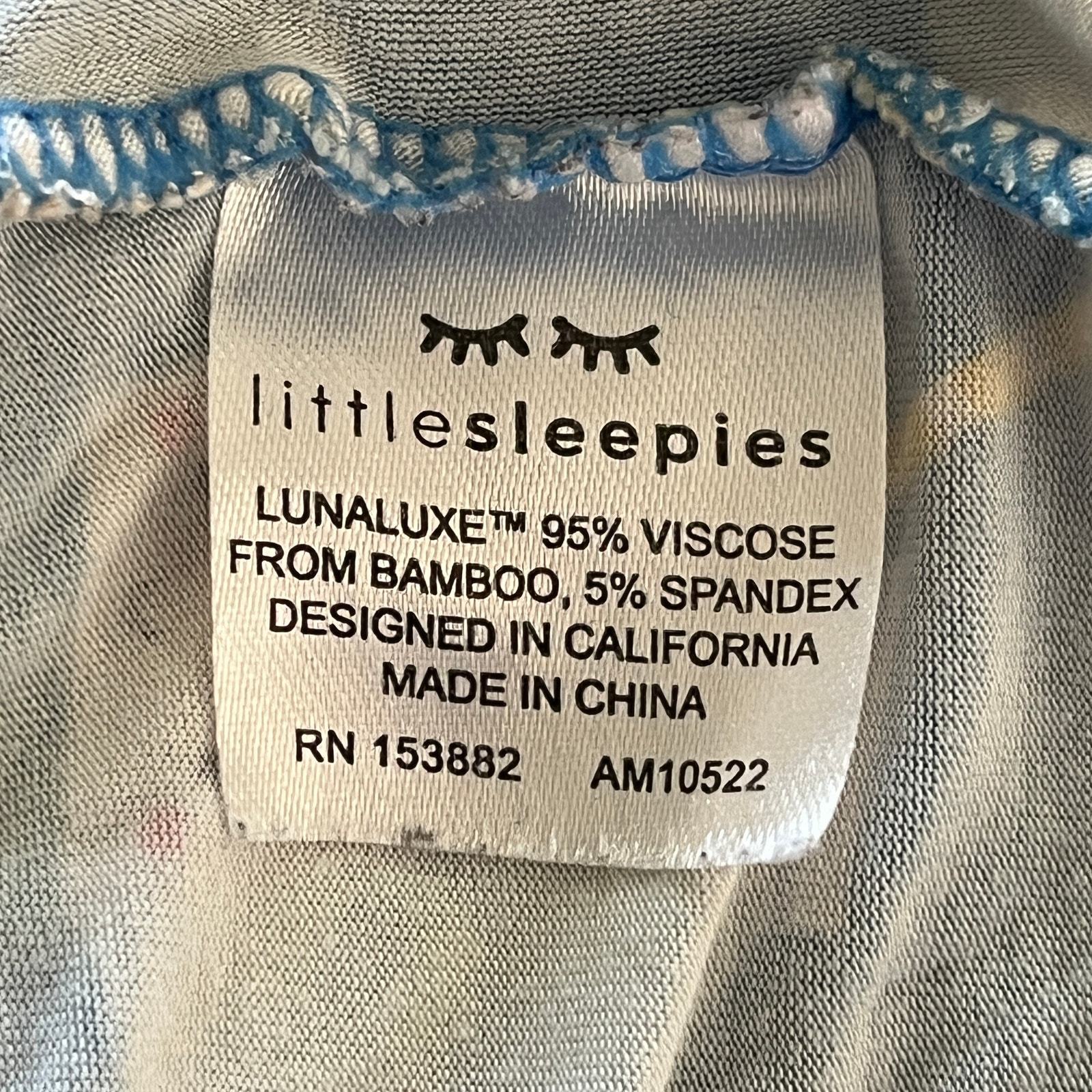 Little Sleepies Bamboo Milk and Cookies Crib Sheet Blue Item image 5