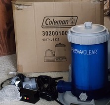 Coleman Flowclear 90474USS22 2500 GPH Swimming Pool Filter Pump for 22’ Pool - £177.25 GBP