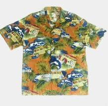 Diamond Head Sportswear Aloha Hawaiian Men&#39;s Large Shirt Woodys Palms Tr... - £14.37 GBP