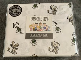 Berkshire Peanuts Halloween FULL Sheet Set Snoopy Mummy Skeleton Costume 4pc New - $39.99