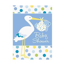 Stork Boy Baby Shower Invitations, Pack of 8  - $8.00