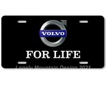 Volvo For Life Inspired Art on Black FLAT Aluminum Novelty Car License T... - £12.98 GBP