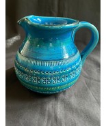 Bitossi Pitcher Vintage Flavia Montelupo Rimini Blue Vase Italy Mid Century - £97.50 GBP