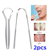 2x Orysin Tongue Scraper Stainless Steel Oral Hygiene Cleaner Fresh Breath - $13.94 CAD