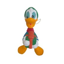 VTG Disney Plastic Donald Duck Present Giving Christmas Ornament 4.5”x2.5” - $16.30